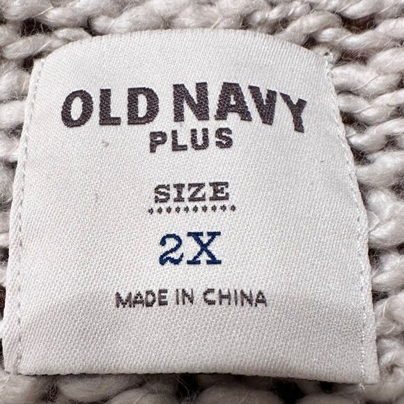 OLD NAVY Super Soft Knit Sweater Beige / Tan Plus Size 2X NWOT - Picture 3 of 6